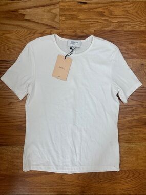 La Ligne White Short Sleeve Crewneck Tee